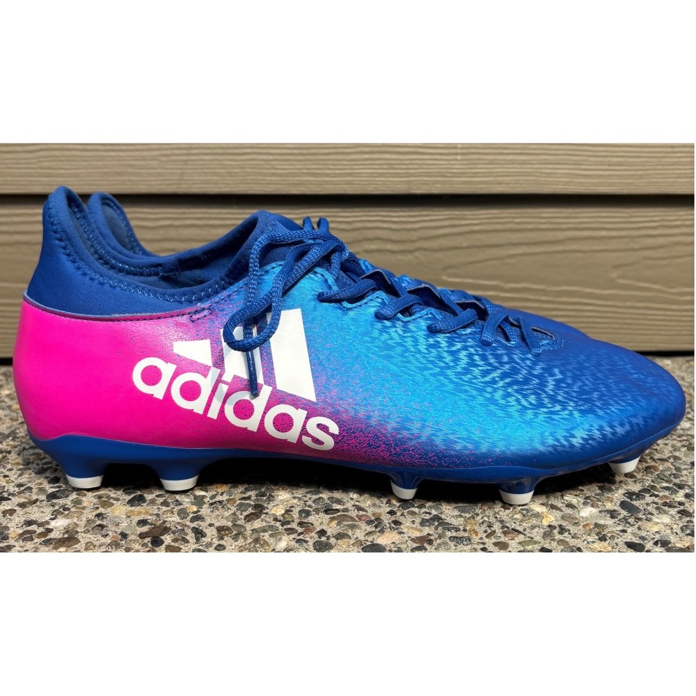 Adidas X 16.3 FG Techfit Mens Soccer Cleats Blue Pink BB5641 Size 12.5